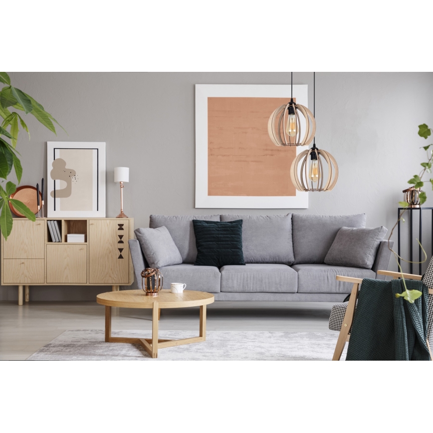 Ljuskrona med upphängningsrem  påRO 2xE27/60W/230V