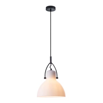 Ljuskrona med upphängningsrem RACK 1xE27/11W/230V vit/svart