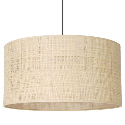 Ljuskrona med upphängningsrem RATTAN 1xE27/60W/230V diameter 40 cm rotting