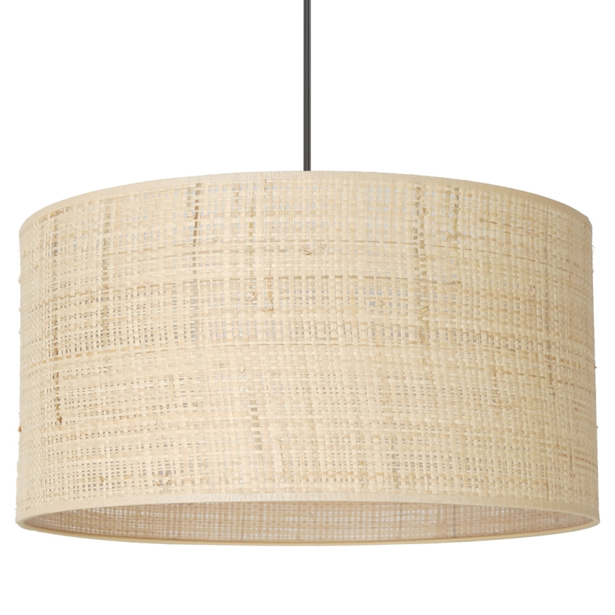 Ljuskrona med upphängningsrem RATTAN 1xE27/60W/230V diameter 40 cm rotting