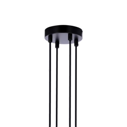 Ljuskrona med upphängningsrem RENO 4xE27/40W/230V svart/brun