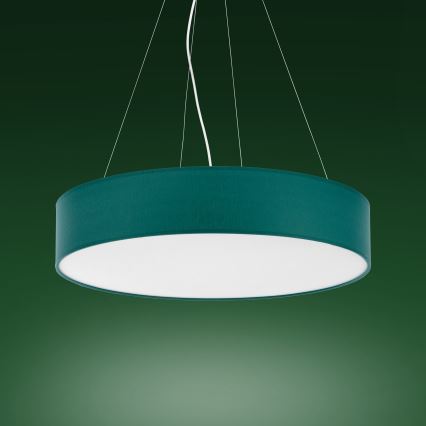 Ljusskrona med upphängningsrem  RONDO 4xE27/15W/230V grön