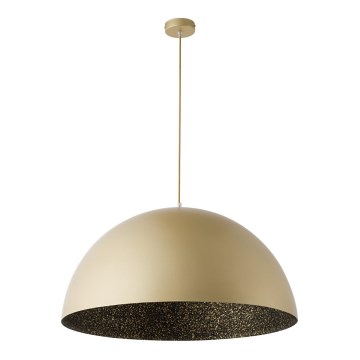 Ljuskrona med upphängningsrem SFERA 1xE27/60W/230V diameter 35 cm gyllene/svart
