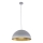 Ljuskrona med upphängningsrem SFERA 1xE27/60W/230V diameter 50 cm grå/gyllene