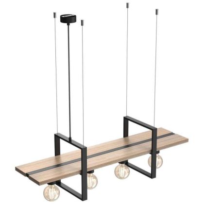 Ljuskrona med upphängningsrem SHELF 4xE27/60W/230V