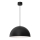 Ljuskrona med upphängningsrem SINGLE 1xE27/60W/230V diameter 50 cm svart/vit