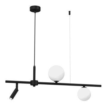 Ljuskrona med upphängningsrem SIRIO 3xG9/25W/230V svart