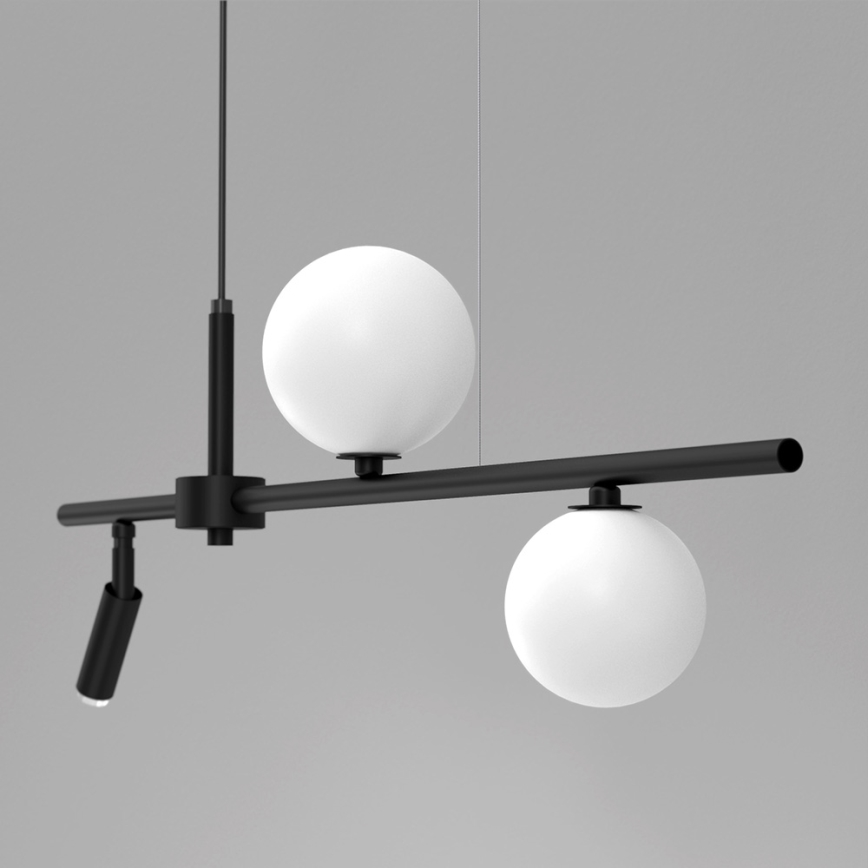 Ljuskrona med upphängningsrem SIRIO 3xG9/25W/230V svart