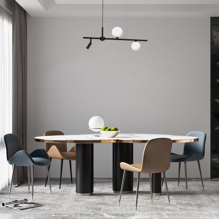 Ljuskrona med upphängningsrem SIRIO 3xG9/25W/230V svart
