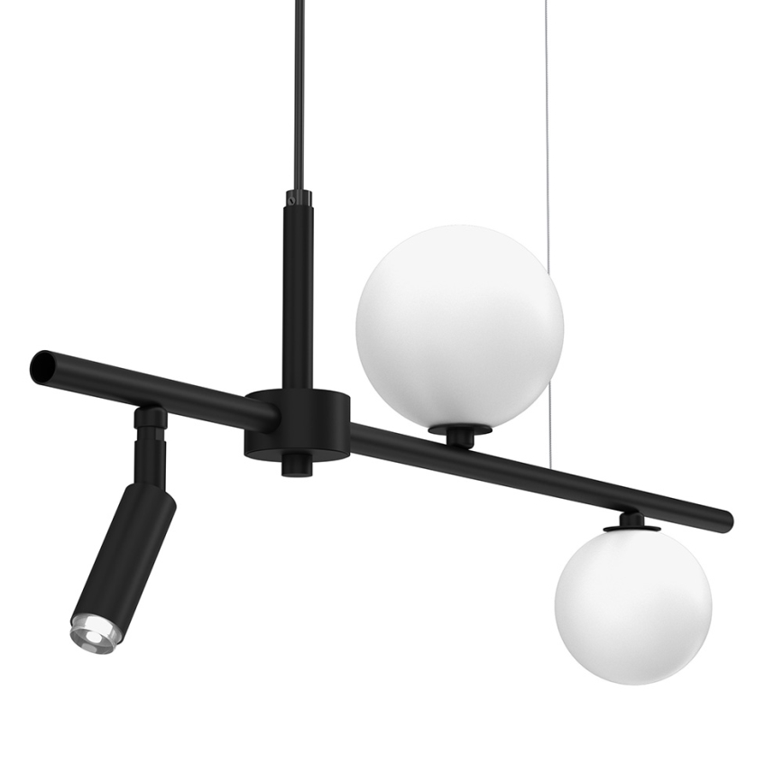 Ljuskrona med upphängningsrem SIRIO 3xG9/25W/230V svart