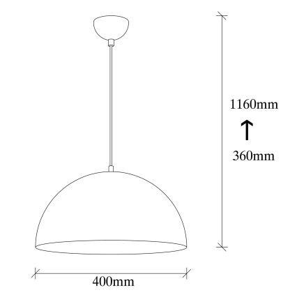 Ljusskrona med upphängningsrem  SIVANI 1xE27/40W/230V