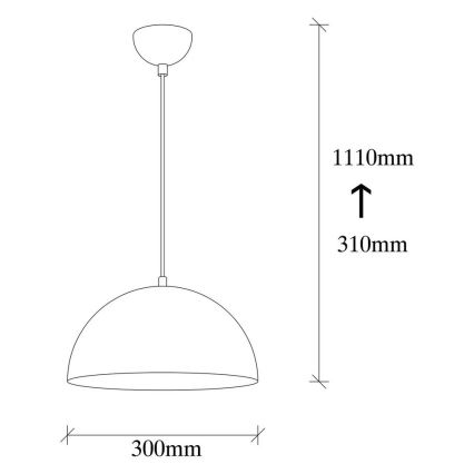 Ljusskrona med upphängningsrem  SIVANI 1xE27/40W/230V vit 