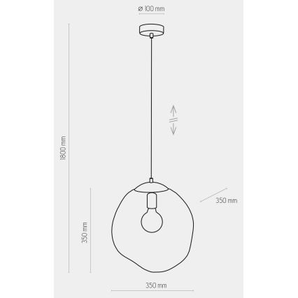 Ljusskrona med upphängningsrem  SOL 1xE27/60W/230V svart