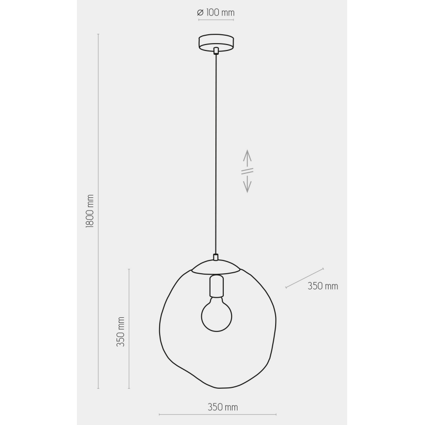 Ljusskrona med upphängningsrem  SOL 1xE27/60W/230V svart
