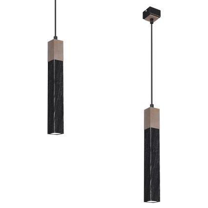 Ljusskrona med upphängningsrem  SOLO 1xGU10/MR11/40W/230V svart