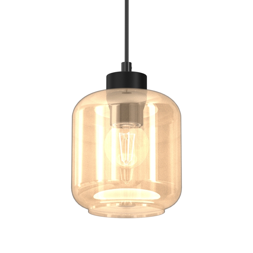 Ljuskrona med upphängningsrem SOMBRA 1xE27/60W/230V beige