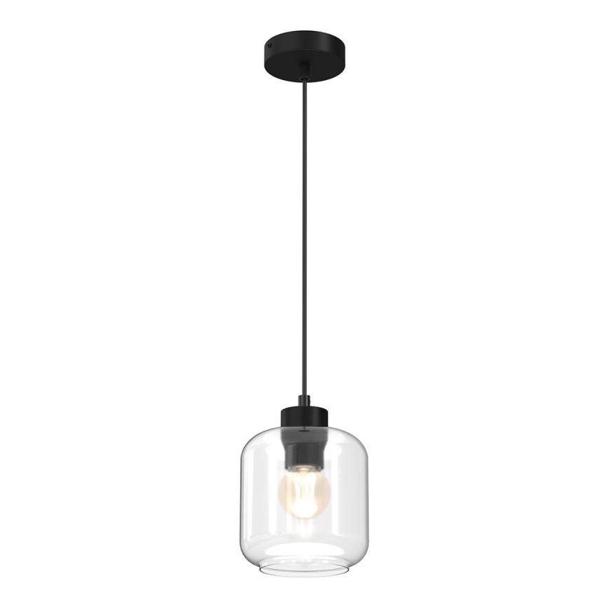 Ljuskrona med upphängningsrem SOMBRA 1xE27/60W/230V genomskinlig