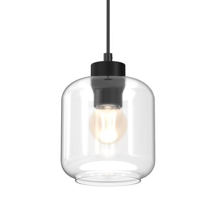Ljuskrona med upphängningsrem SOMBRA 1xE27/60W/230V genomskinlig