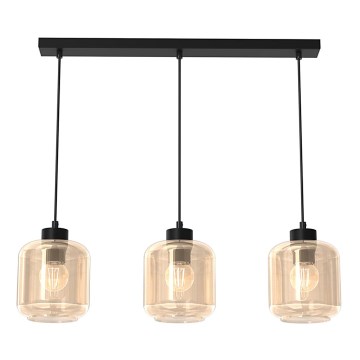 Ljuskrona med upphängningsrem SOMBRA 3xE27/60W/230V beige