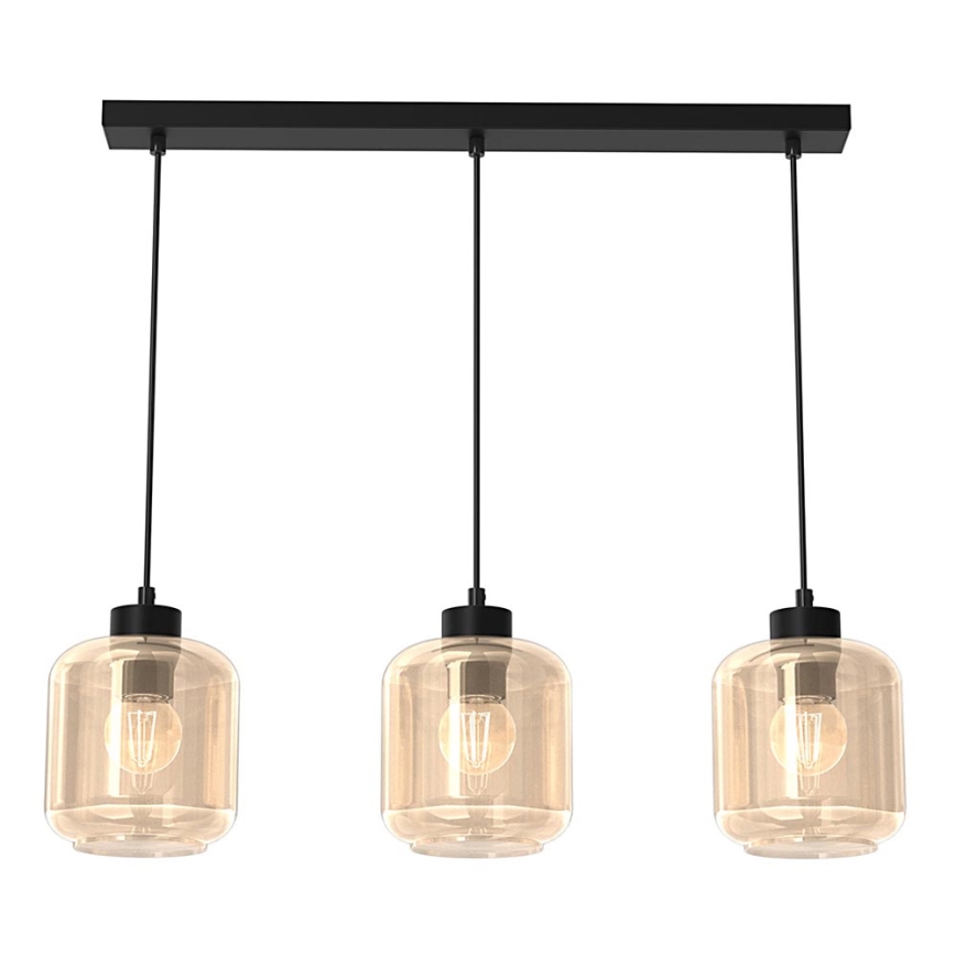 Ljuskrona med upphängningsrem SOMBRA 3xE27/60W/230V beige