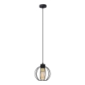 Ljuskrona med upphängningsrem STARLIGHT 1xE27/15W/230V svart/gyllene