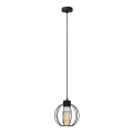 Ljuskrona med upphängningsrem STARLIGHT 1xE27/15W/230V svart/silver