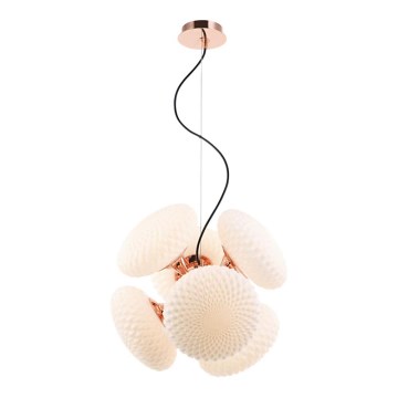 Ljuskrona med upphängningsrem STELLAR 6xG9/4W/230V rose gold