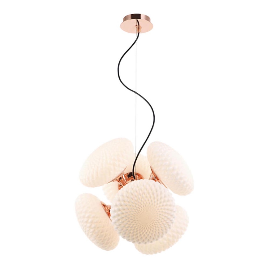 Ljuskrona med upphängningsrem STELLAR 6xG9/4W/230V rose gold