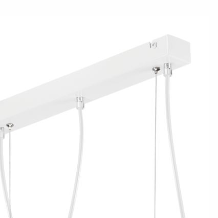 Ljuskrona med upphängningsrem  TARO 3xE27/60W/230V vit