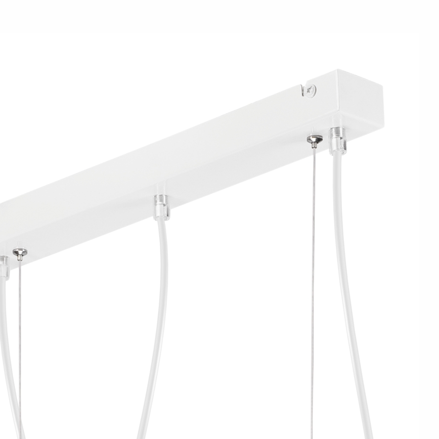 Ljuskrona med upphängningsrem  TARO 3xE27/60W/230V vit