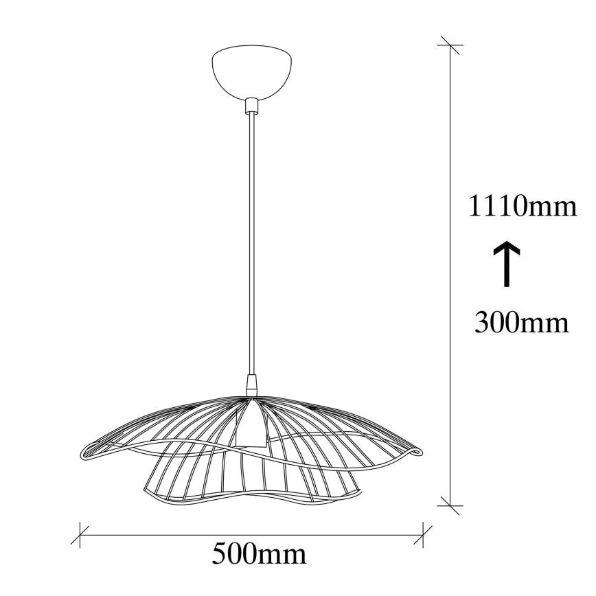 Ljusskrona med upphängningsrem  TEL 1xE27/40W/230V