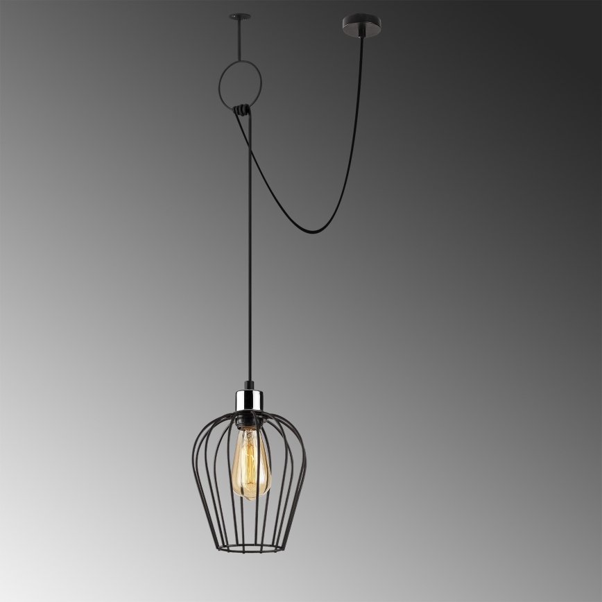 Ljusskrona med upphängningsrem  TEL 1xE27/40W/230V