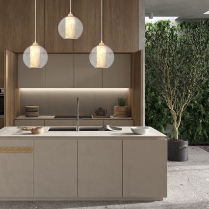 Ljuskrona med upphängningsrem TELA 3xE27/60W/230V