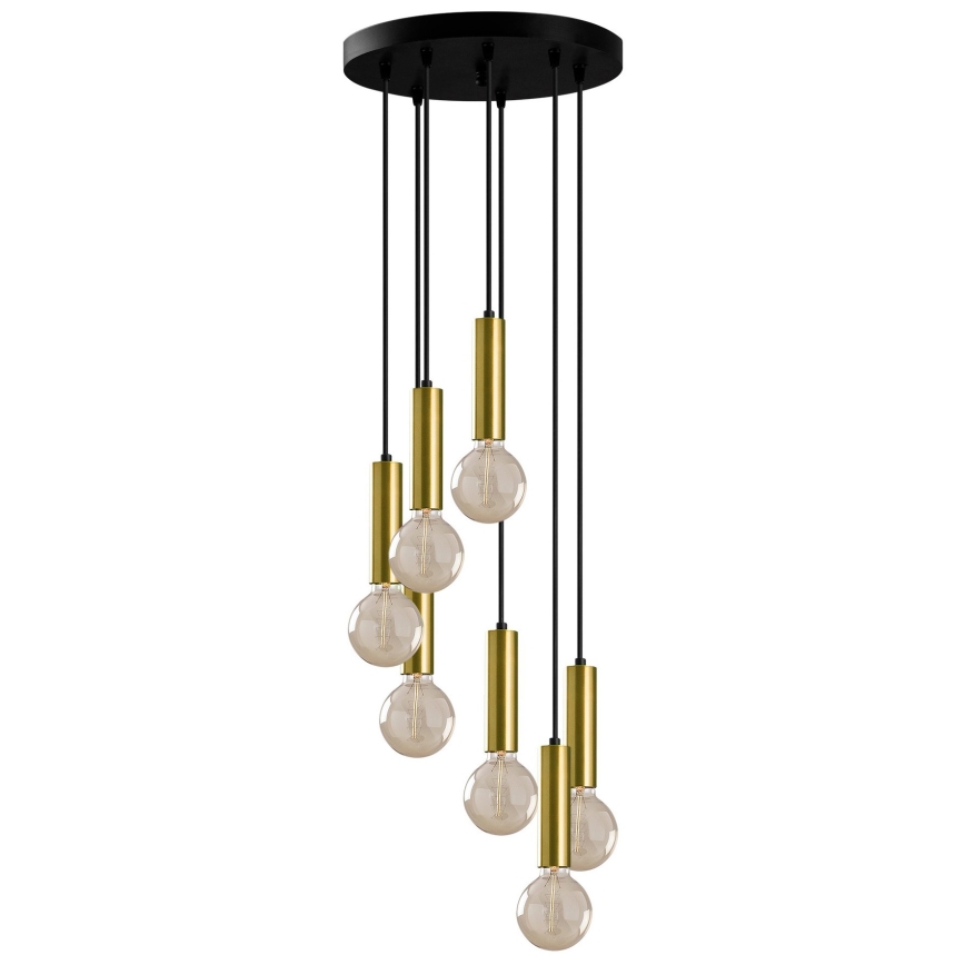 Ljusskrona med upphängningsrem  TEMPO 7xE27/40W/230V