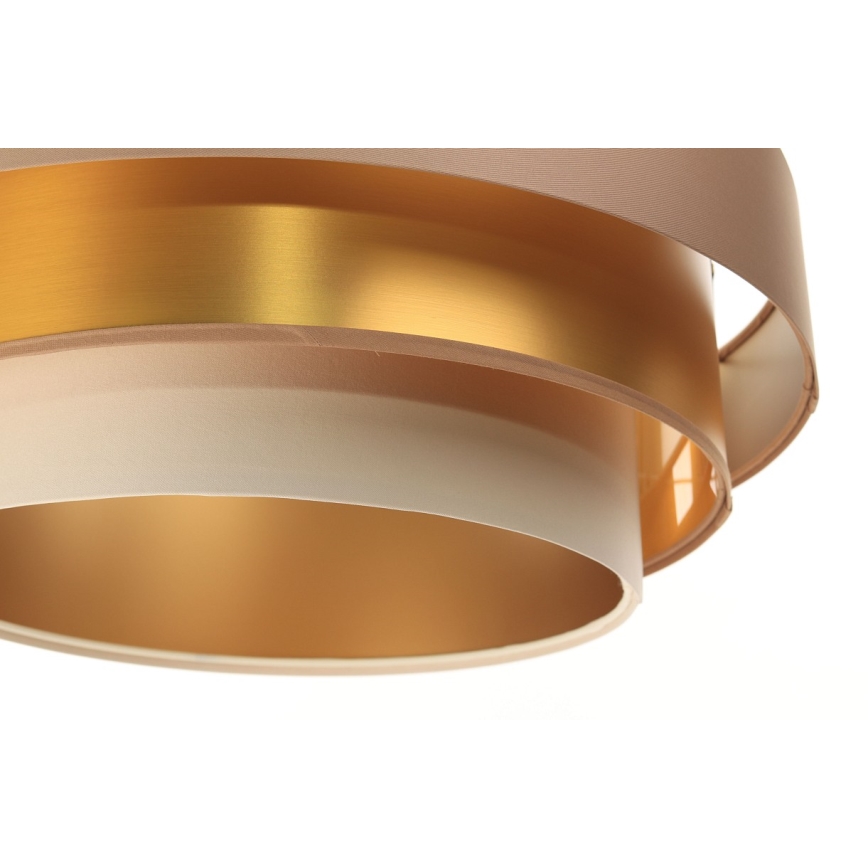 Ljusskrona med upphängningsrem  TRINITI 1xE27/60W/230V beige /gyllene