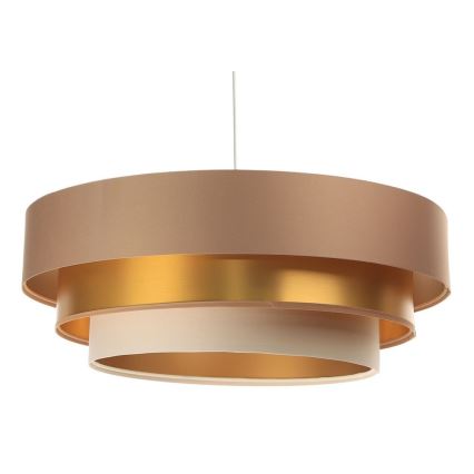 Ljusskrona med upphängningsrem  TRINITI 1xE27/60W/230V beige /gyllene