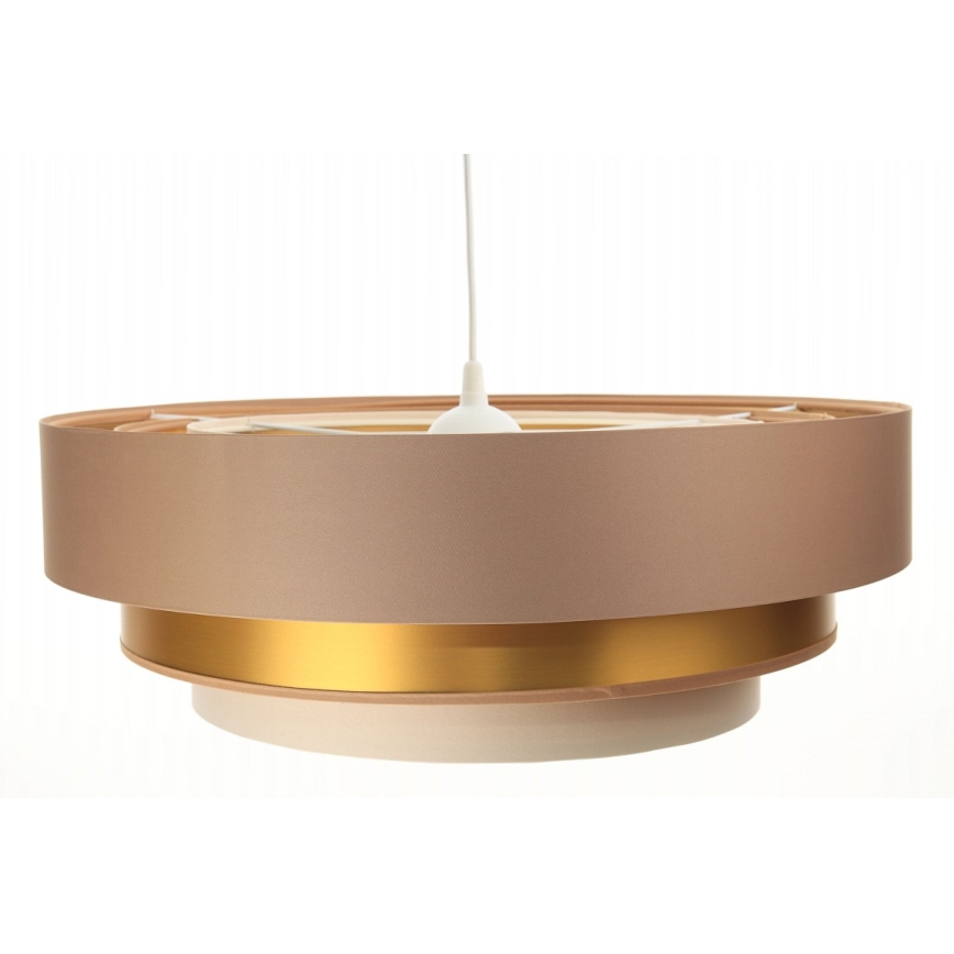 Ljusskrona med upphängningsrem  TRINITI 1xE27/60W/230V beige /gyllene