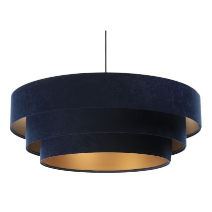 Ljusskrona med upphängningsrem  TRINITI 1xE27/60W/230V blå /gyllene