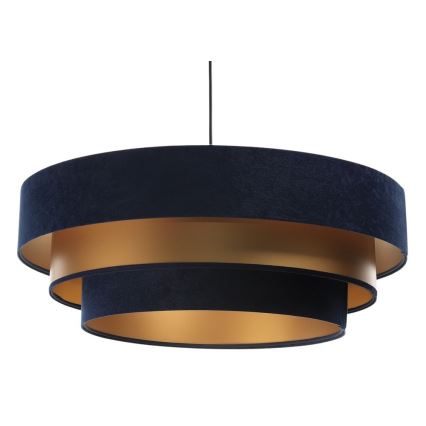 Ljusskrona med upphängningsrem  TRINITI 1xE27/60W/230V blå /gyllene