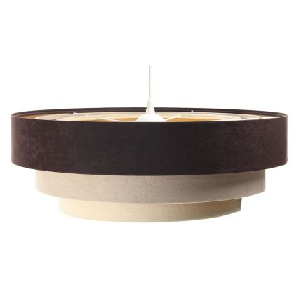 Ljusskrona med upphängningsrem  TRINITI 1xE27/60W/230V brun /beige /gyllene