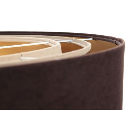 Ljusskrona med upphängningsrem  TRINITI 1xE27/60W/230V brun /gyllene /beige