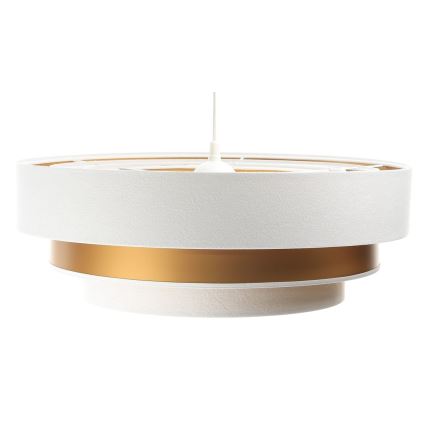 Ljusskrona med upphängningsrem  TRINITI 1xE27/60W/230V vit /gyllene