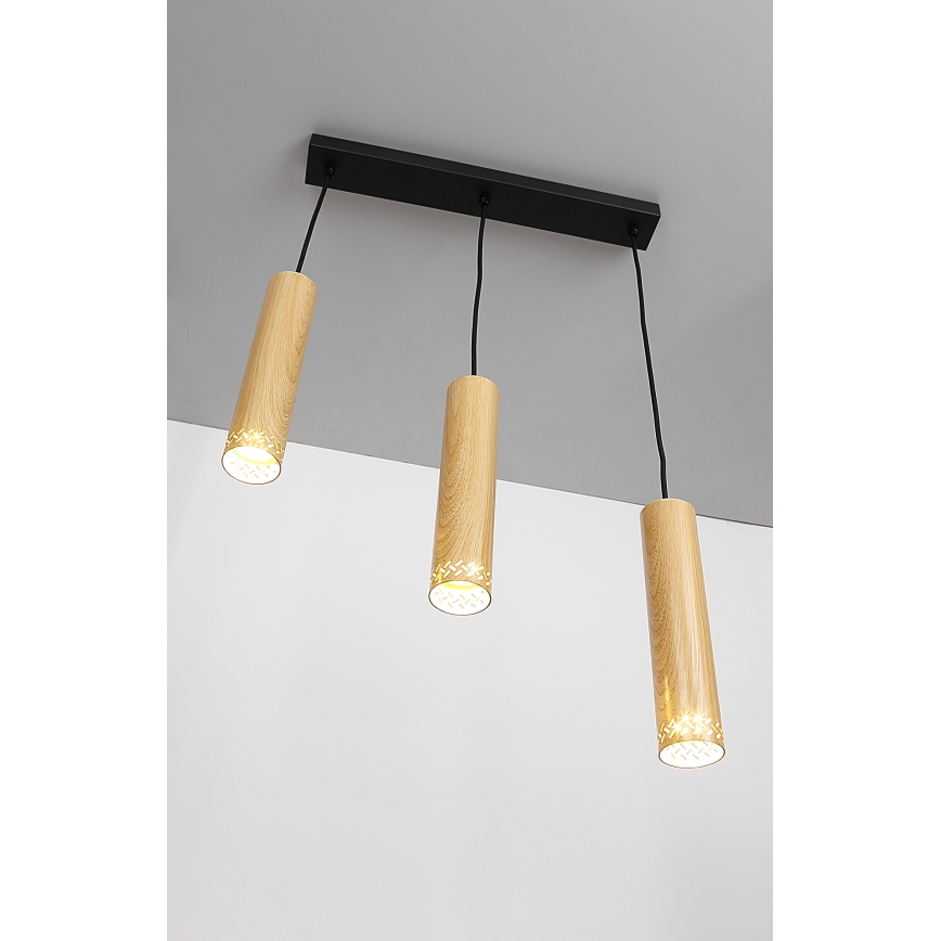 Ljusskrona med upphängningsrem  TUBO 3xGU10/25W/230V