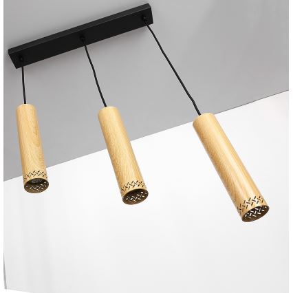 Ljusskrona med upphängningsrem  TUBO 3xGU10/25W/230V