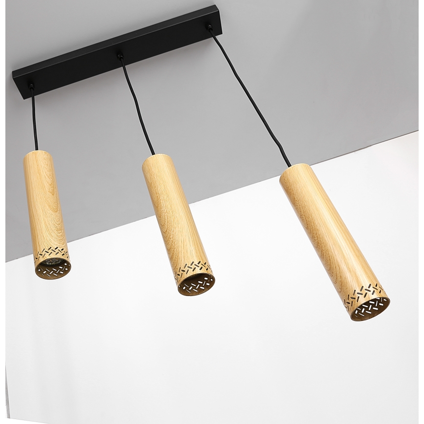 Ljusskrona med upphängningsrem  TUBO 3xGU10/25W/230V