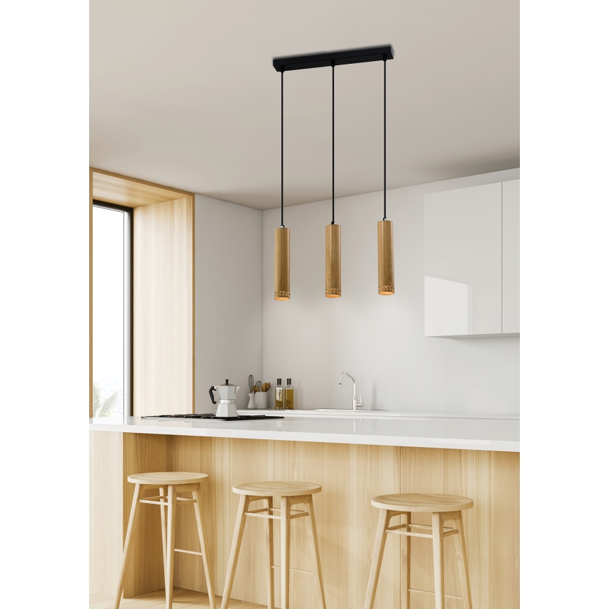 Ljusskrona med upphängningsrem  TUBO 3xGU10/25W/230V