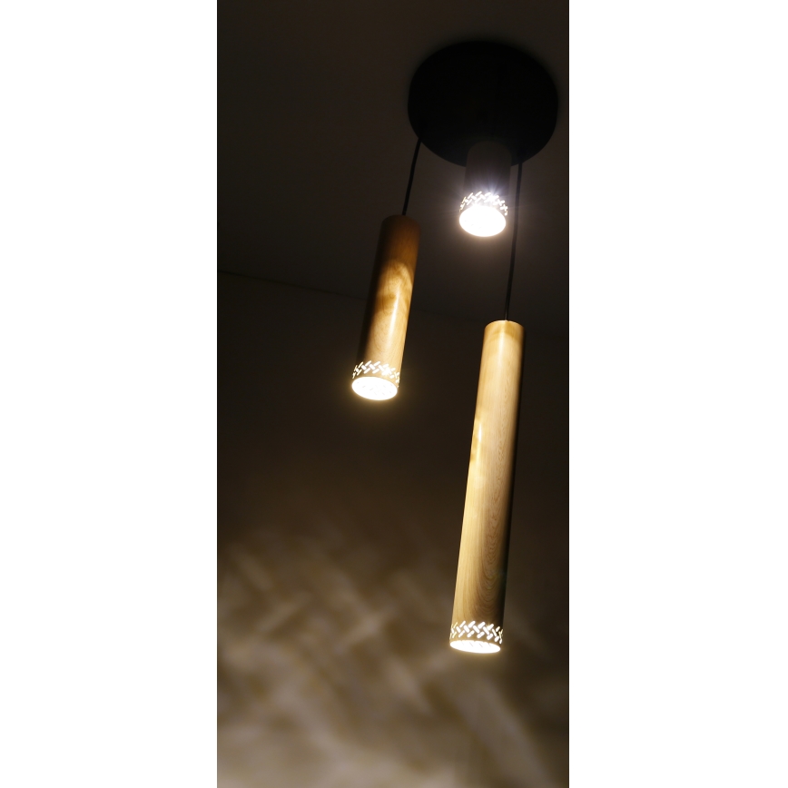 Ljusskrona med upphängningsrem  TUBO 3xGU10/25W/230V