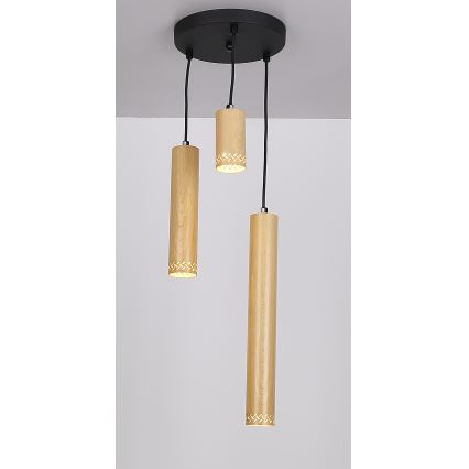 Ljusskrona med upphängningsrem  TUBO 3xGU10/25W/230V