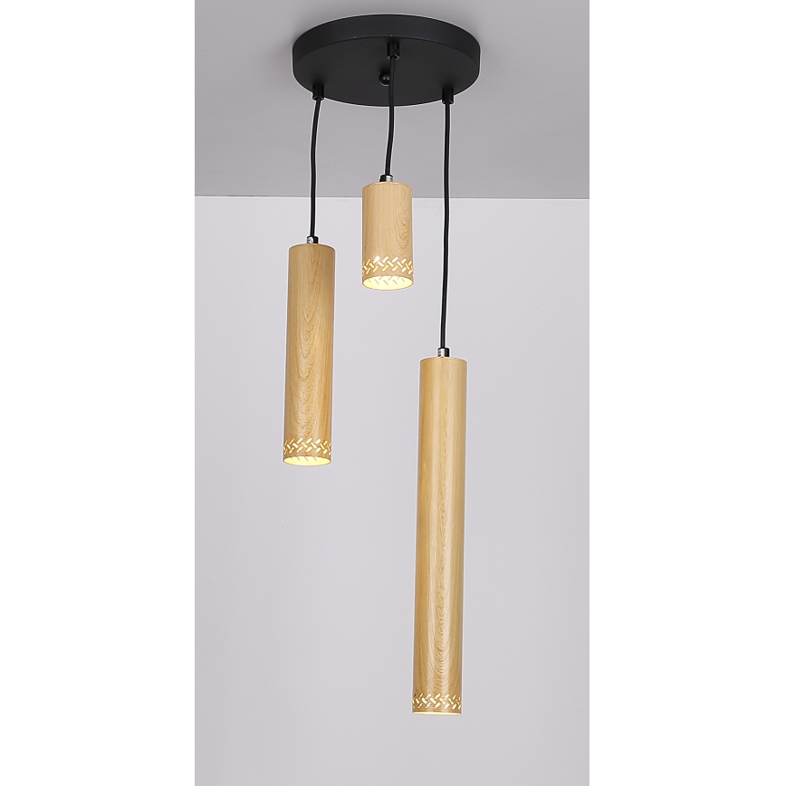 Ljusskrona med upphängningsrem  TUBO 3xGU10/25W/230V