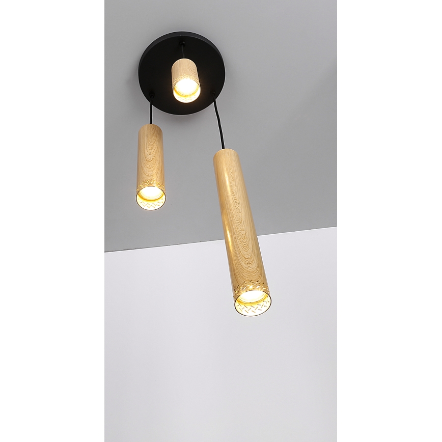 Ljusskrona med upphängningsrem  TUBO 3xGU10/25W/230V
